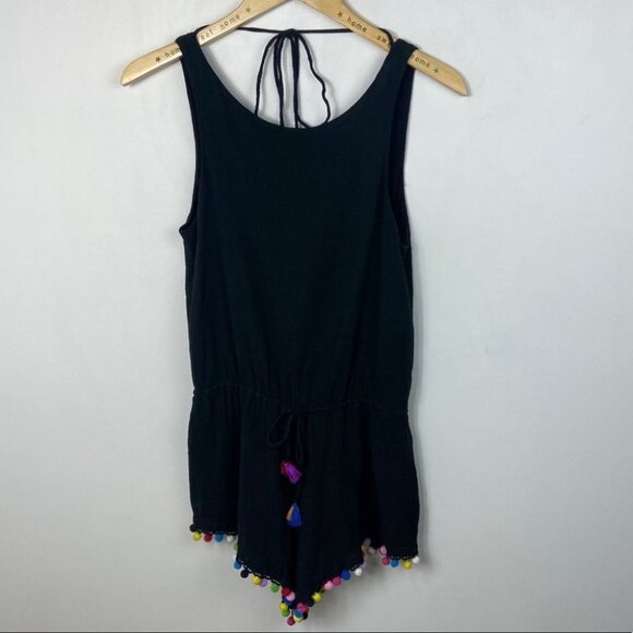 Revolve Majorelle Pier Backless Romper Pom Poms Size Small Playsuit Bohemian S - Picture 3 of 8